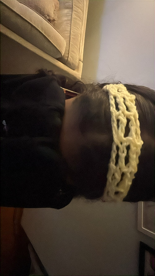 Crochet Mesh headband!